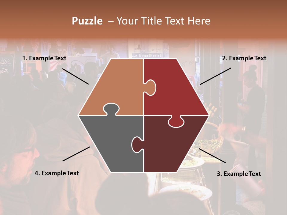 A Group Of People Sitting At A Table In A Restaurant PowerPoint Template