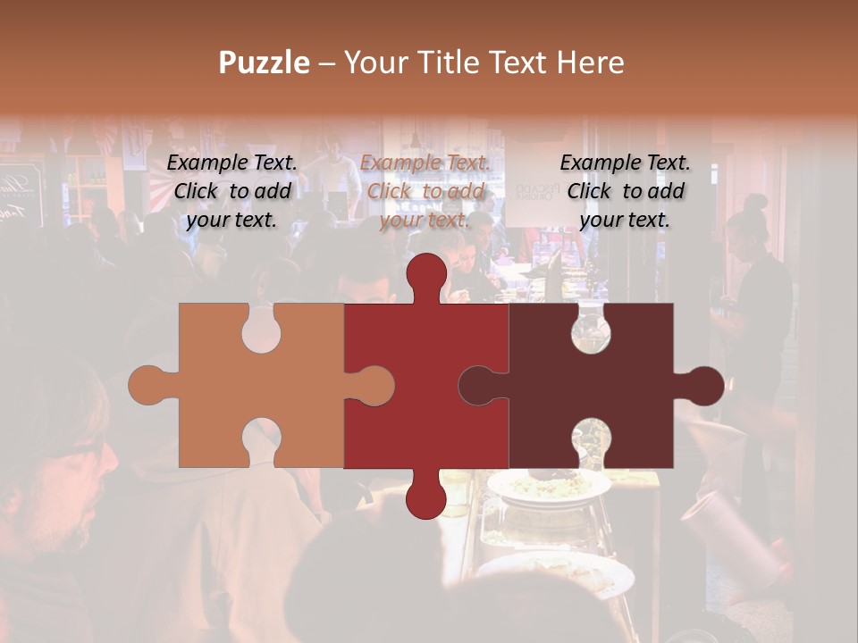 A Group Of People Sitting At A Table In A Restaurant PowerPoint Template