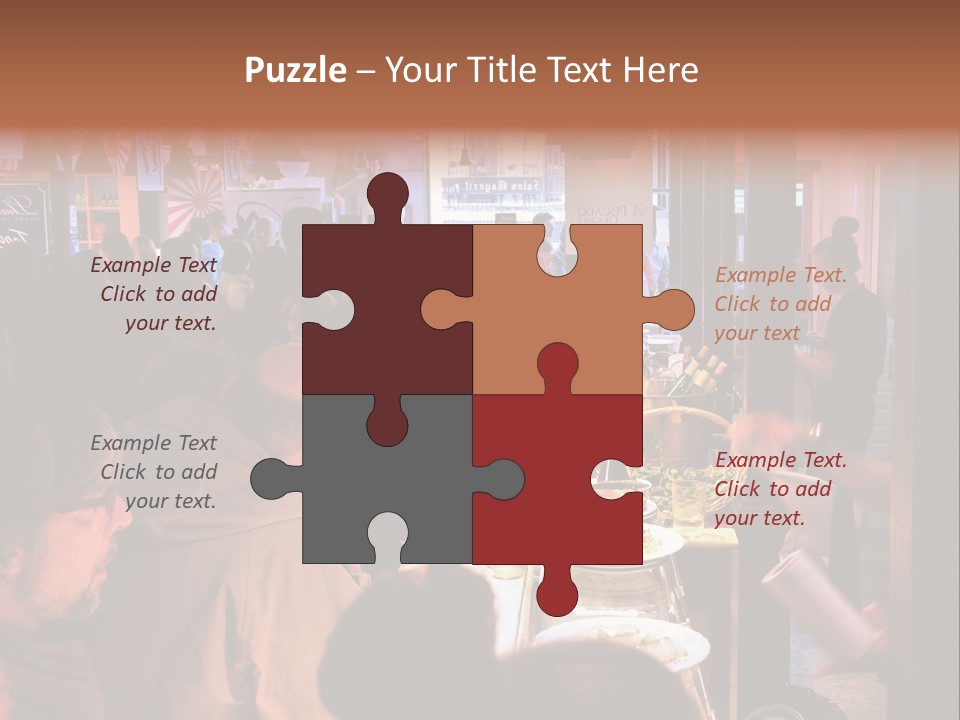 A Group Of People Sitting At A Table In A Restaurant PowerPoint Template