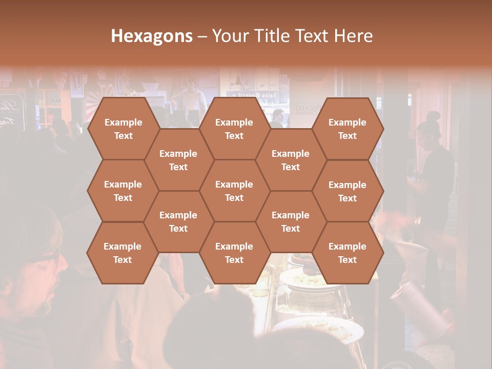 A Group Of People Sitting At A Table In A Restaurant PowerPoint Template