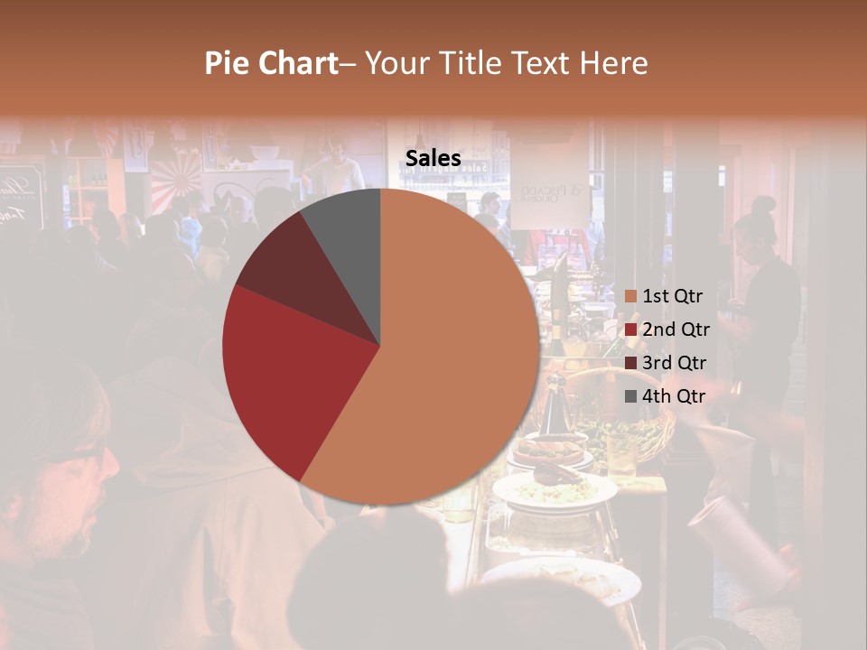 A Group Of People Sitting At A Table In A Restaurant PowerPoint Template