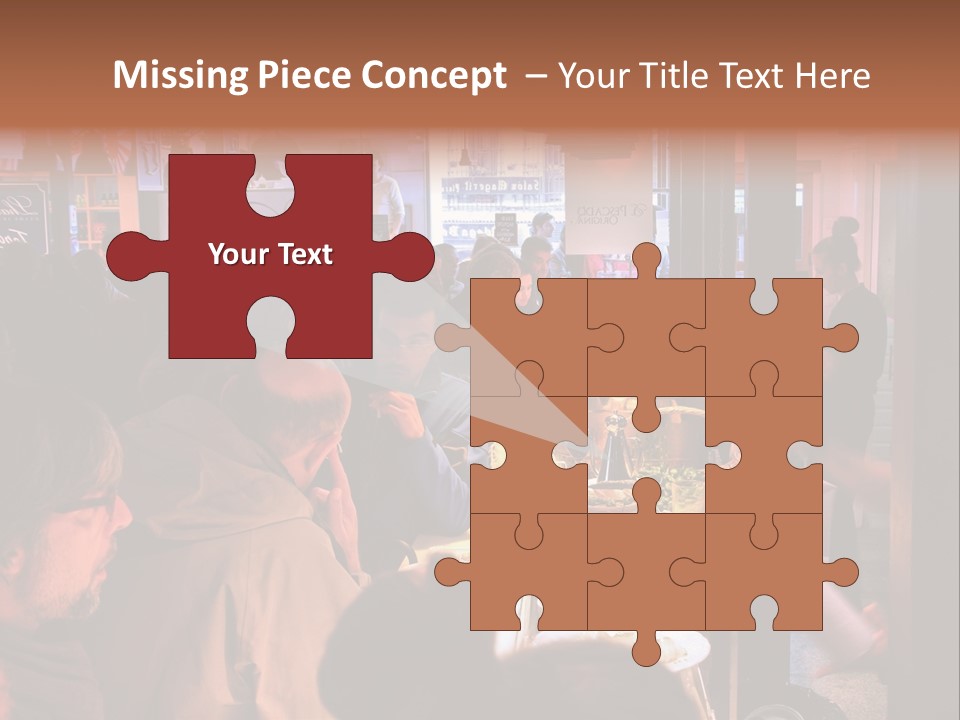 A Group Of People Sitting At A Table In A Restaurant PowerPoint Template