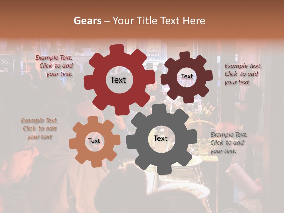 A Group Of People Sitting At A Table In A Restaurant PowerPoint Template