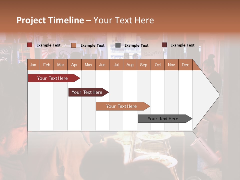 A Group Of People Sitting At A Table In A Restaurant PowerPoint Template