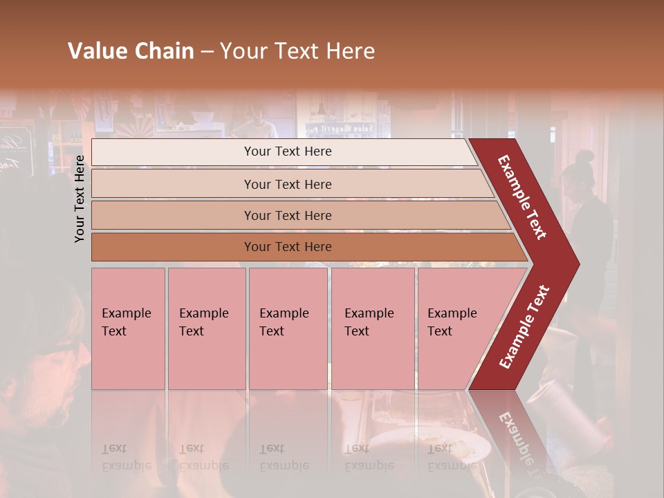 A Group Of People Sitting At A Table In A Restaurant PowerPoint Template