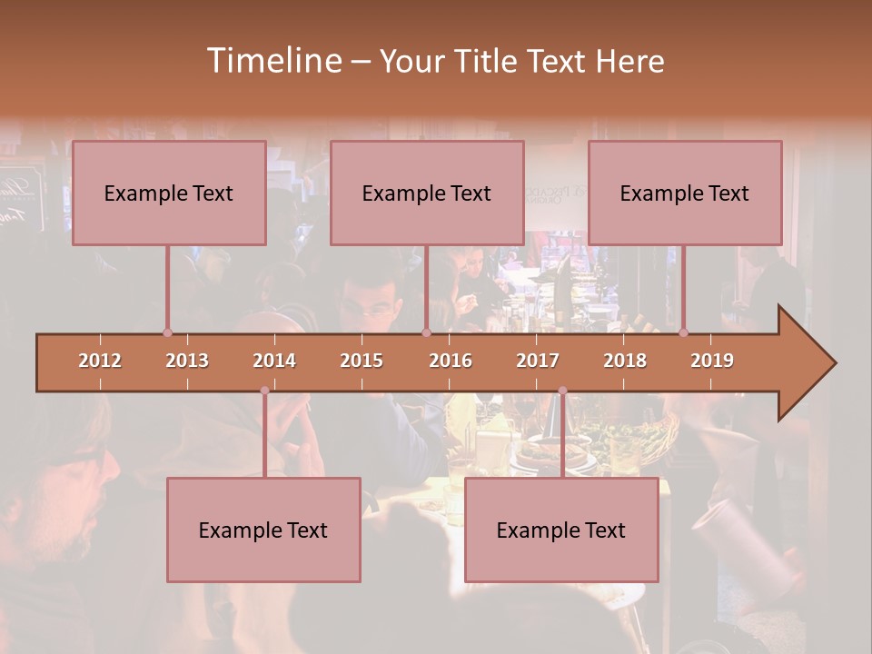 A Group Of People Sitting At A Table In A Restaurant PowerPoint Template