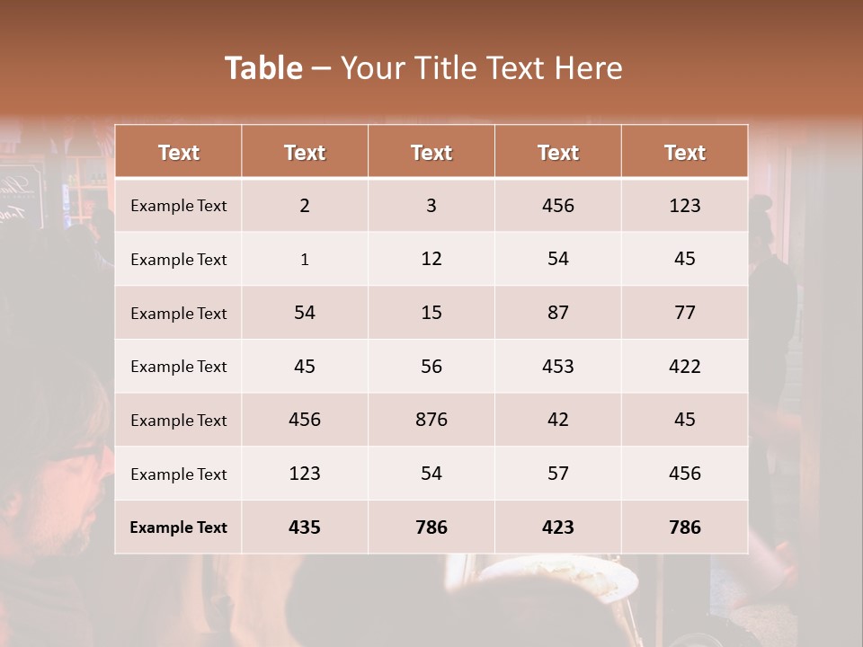 A Group Of People Sitting At A Table In A Restaurant PowerPoint Template