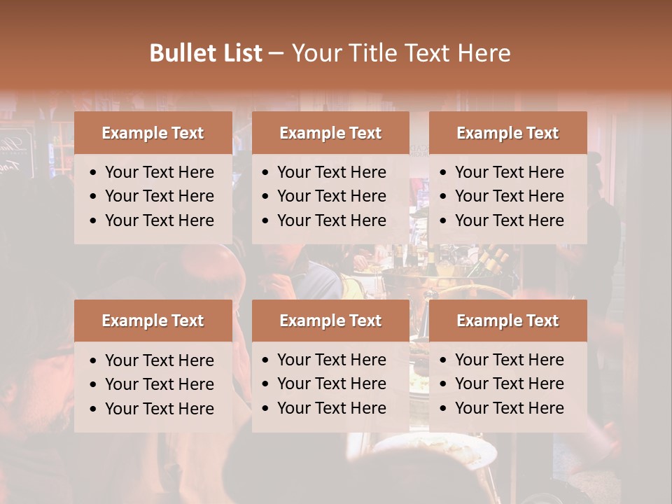 A Group Of People Sitting At A Table In A Restaurant PowerPoint Template