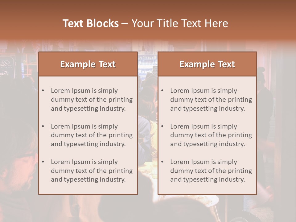 A Group Of People Sitting At A Table In A Restaurant PowerPoint Template