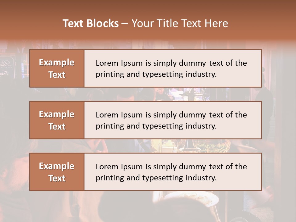 A Group Of People Sitting At A Table In A Restaurant PowerPoint Template