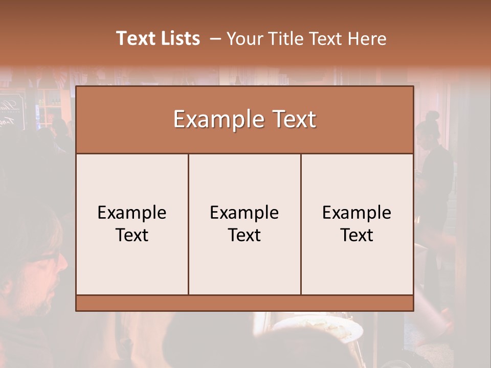 A Group Of People Sitting At A Table In A Restaurant PowerPoint Template