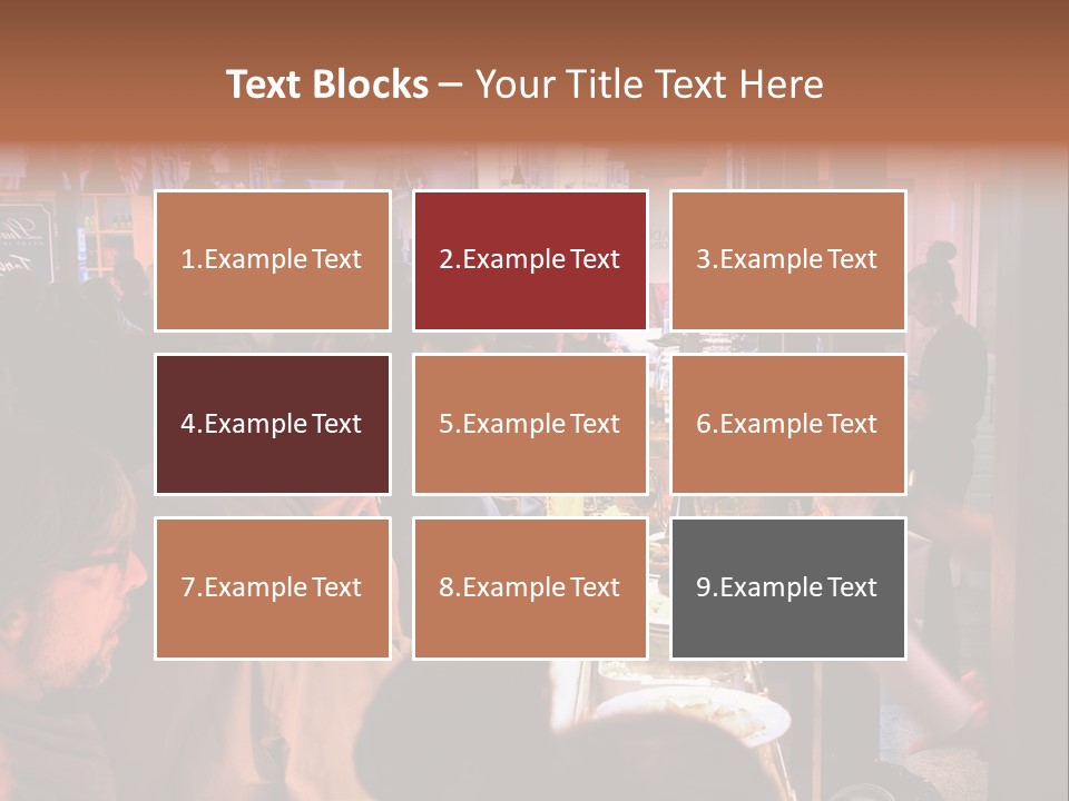 A Group Of People Sitting At A Table In A Restaurant PowerPoint Template