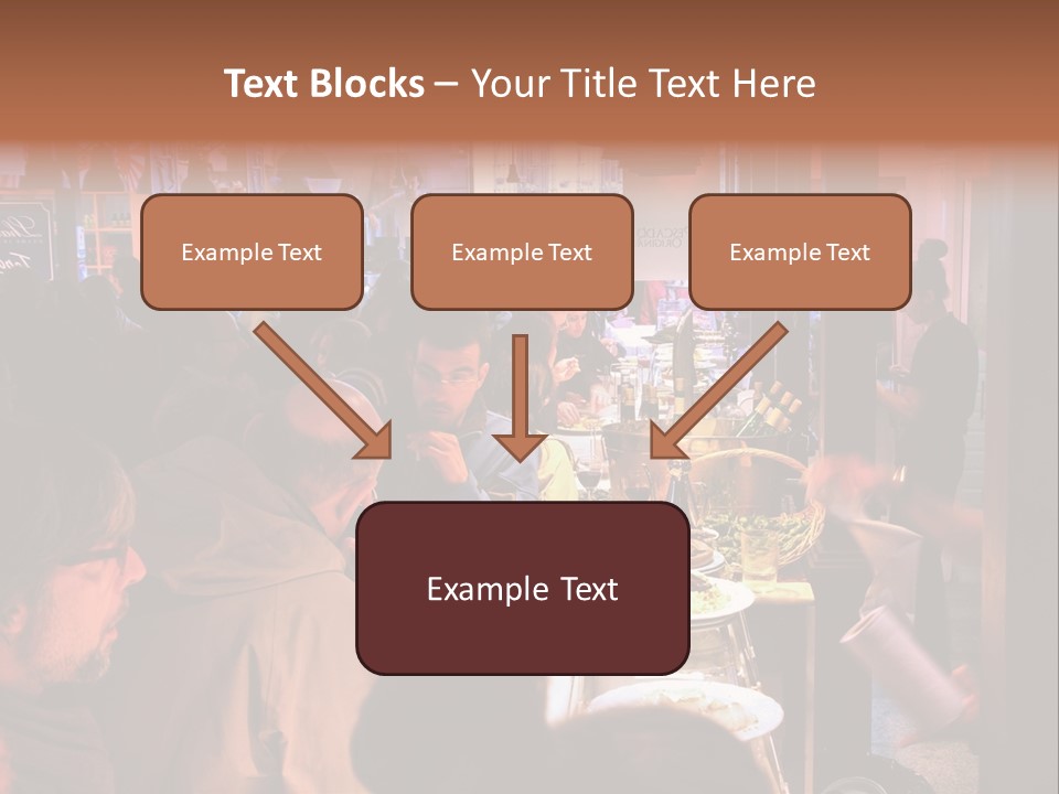 A Group Of People Sitting At A Table In A Restaurant PowerPoint Template