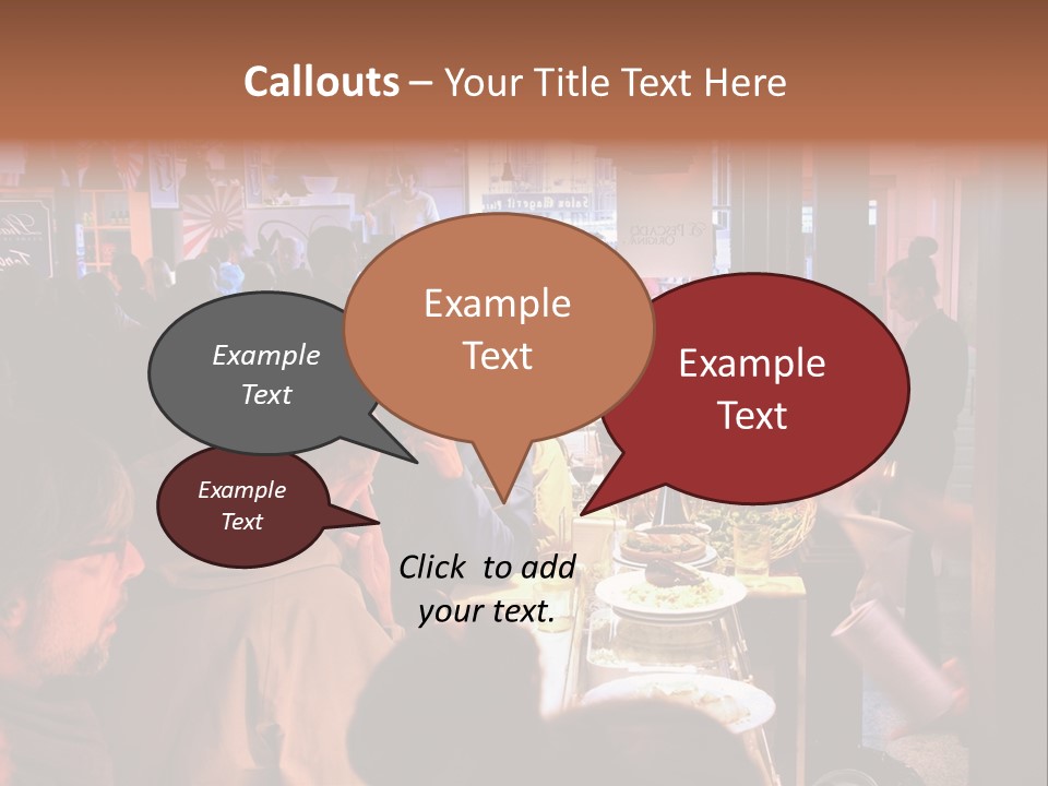 A Group Of People Sitting At A Table In A Restaurant PowerPoint Template