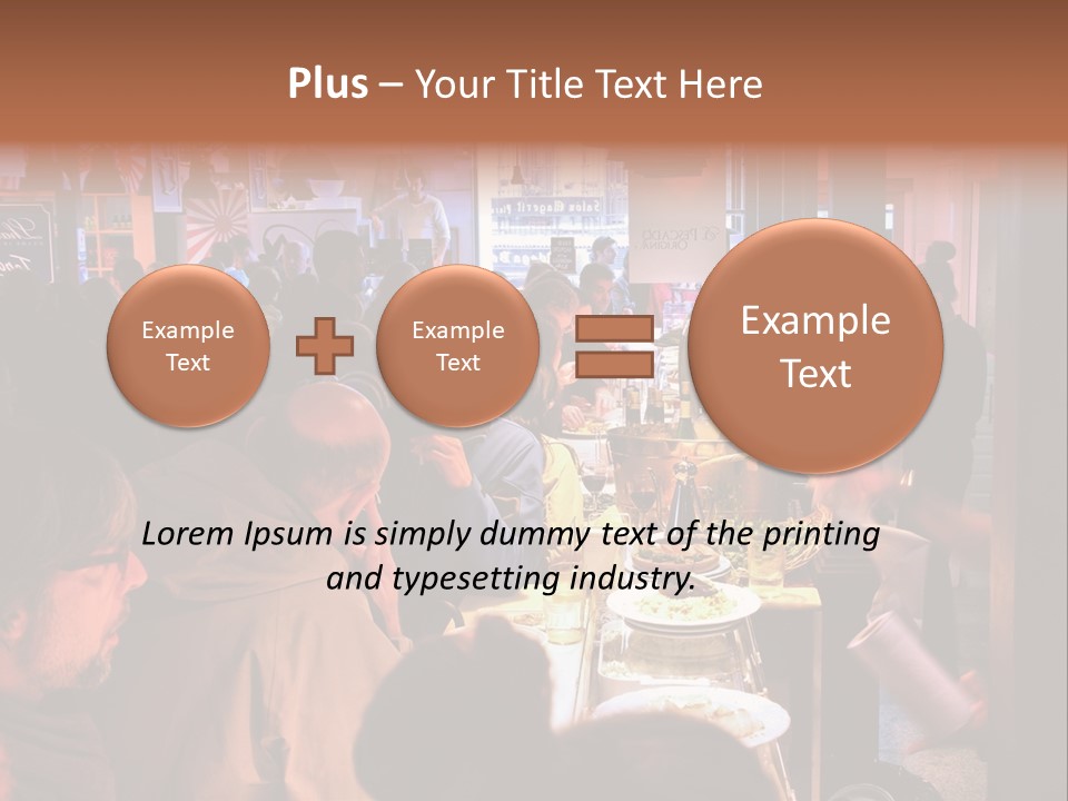 A Group Of People Sitting At A Table In A Restaurant PowerPoint Template