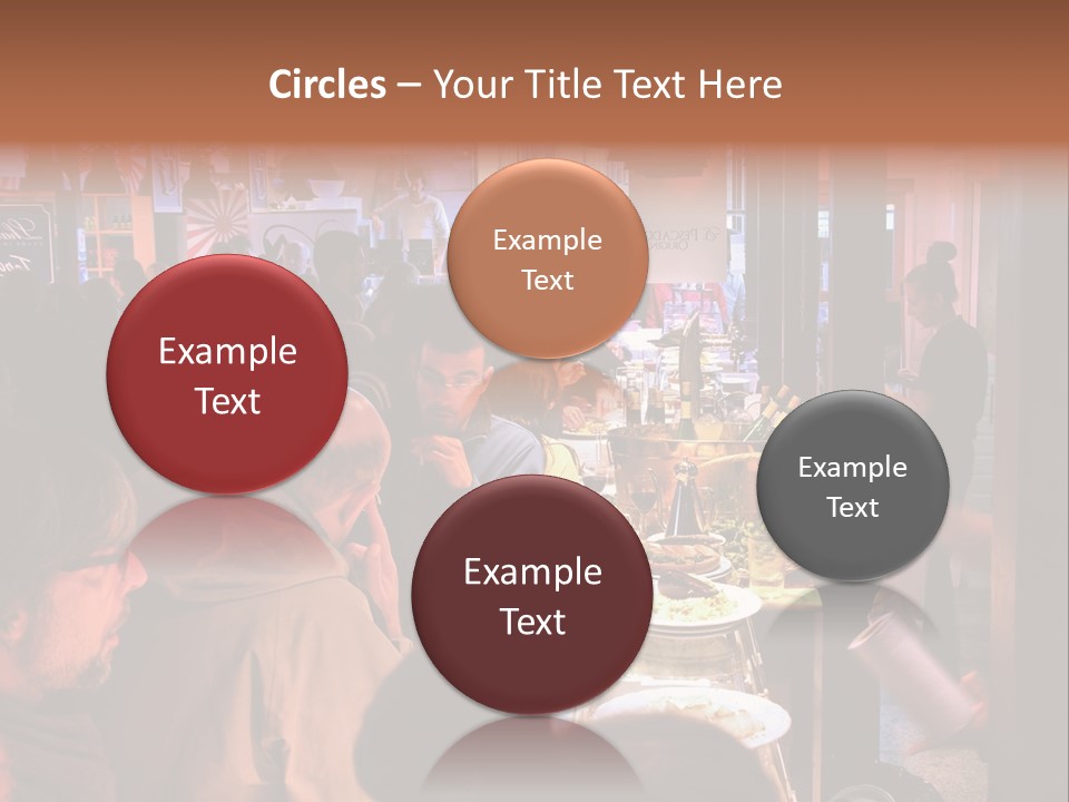 A Group Of People Sitting At A Table In A Restaurant PowerPoint Template