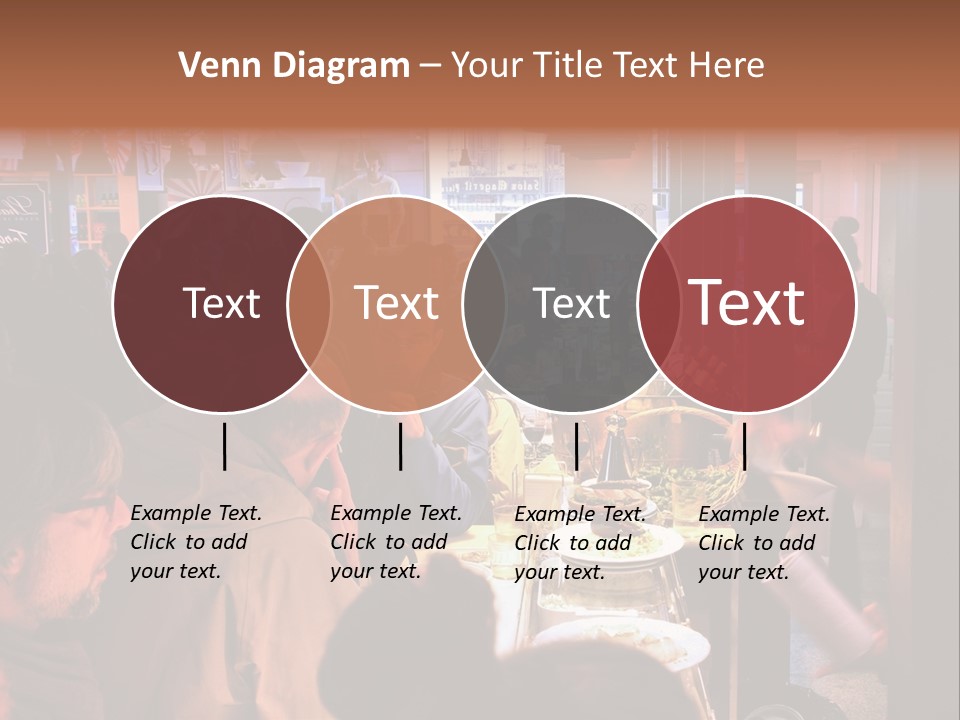 A Group Of People Sitting At A Table In A Restaurant PowerPoint Template