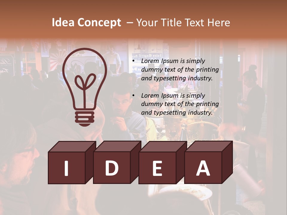 A Group Of People Sitting At A Table In A Restaurant PowerPoint Template