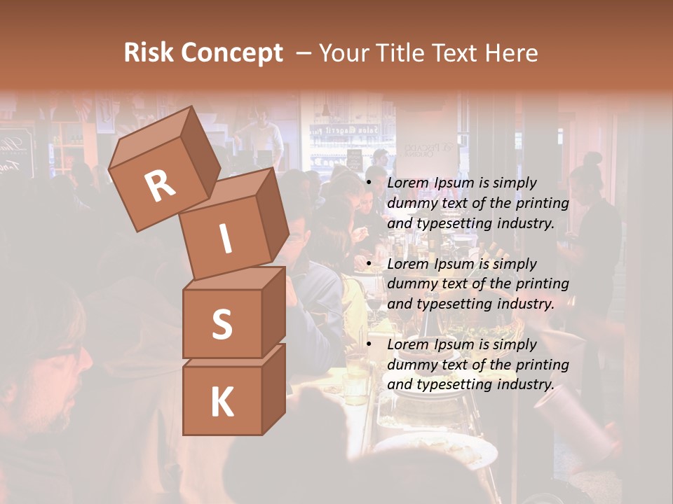 A Group Of People Sitting At A Table In A Restaurant PowerPoint Template