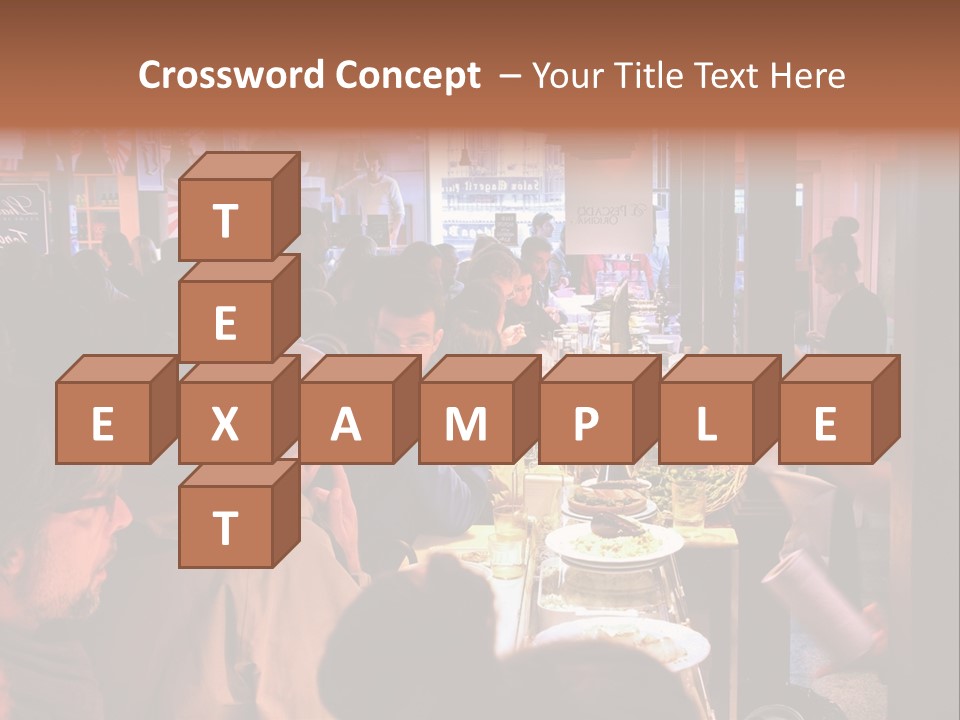 A Group Of People Sitting At A Table In A Restaurant PowerPoint Template