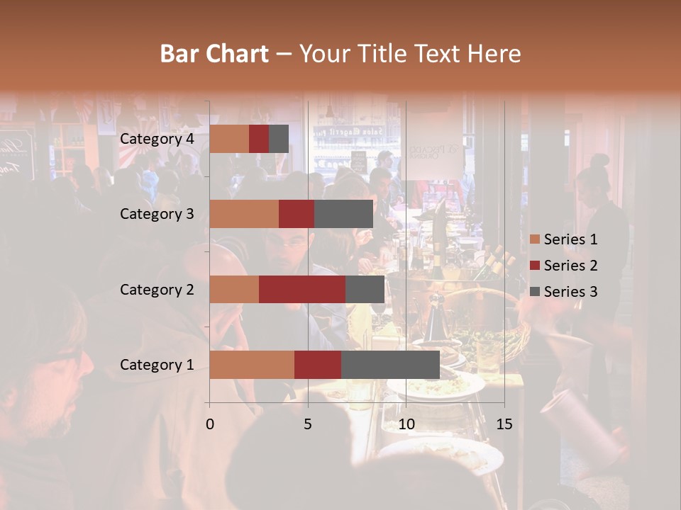 A Group Of People Sitting At A Table In A Restaurant PowerPoint Template