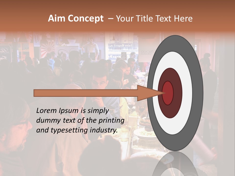 A Group Of People Sitting At A Table In A Restaurant PowerPoint Template