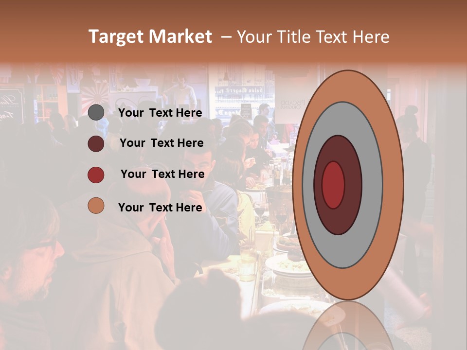 A Group Of People Sitting At A Table In A Restaurant PowerPoint Template