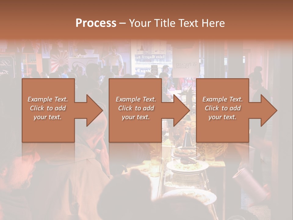 A Group Of People Sitting At A Table In A Restaurant PowerPoint Template