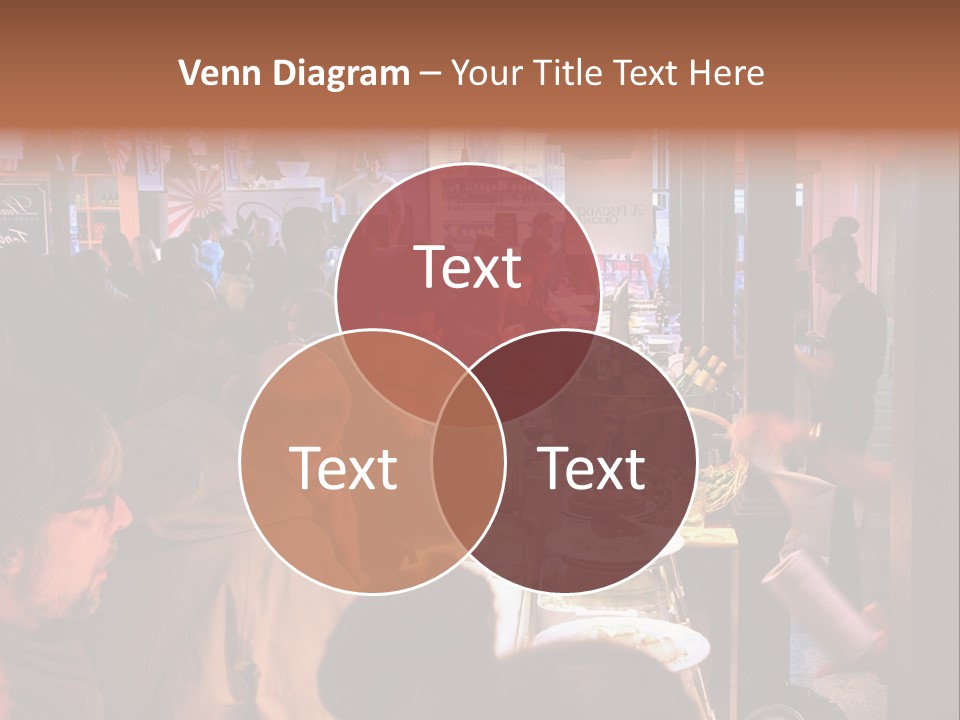 A Group Of People Sitting At A Table In A Restaurant PowerPoint Template