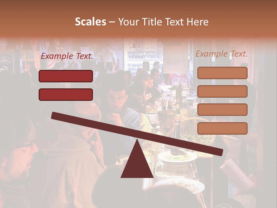 A Group Of People Sitting At A Table In A Restaurant PowerPoint Template