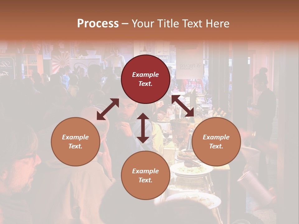 A Group Of People Sitting At A Table In A Restaurant PowerPoint Template