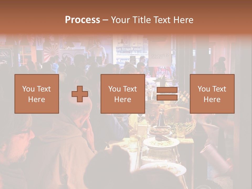A Group Of People Sitting At A Table In A Restaurant PowerPoint Template