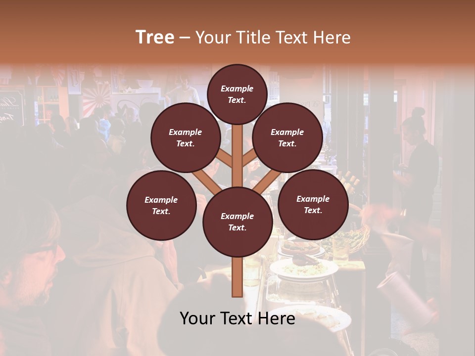 A Group Of People Sitting At A Table In A Restaurant PowerPoint Template