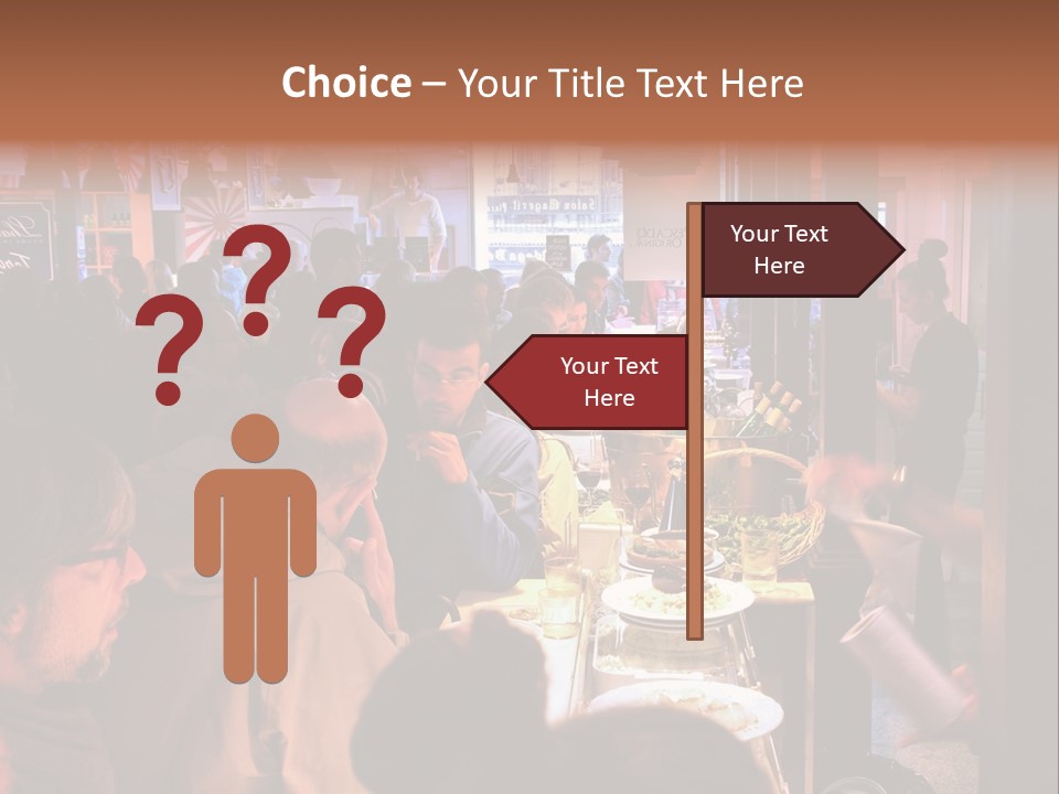 A Group Of People Sitting At A Table In A Restaurant PowerPoint Template