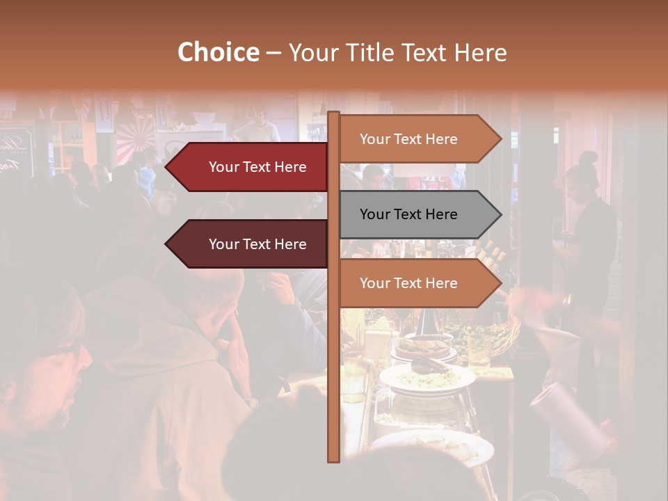 A Group Of People Sitting At A Table In A Restaurant PowerPoint Template