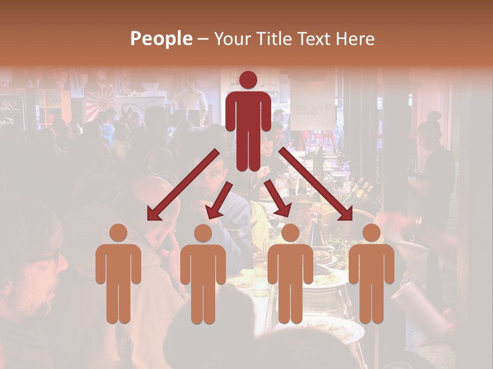 A Group Of People Sitting At A Table In A Restaurant PowerPoint Template