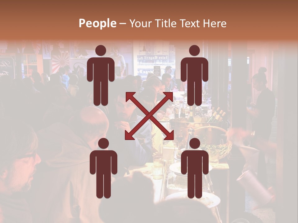A Group Of People Sitting At A Table In A Restaurant PowerPoint Template
