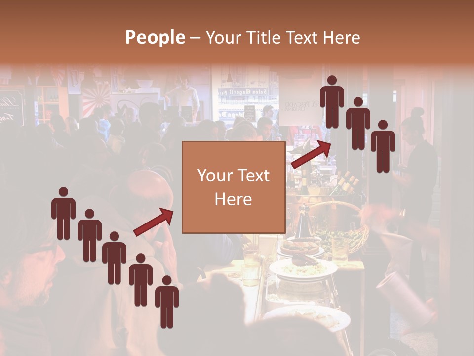 A Group Of People Sitting At A Table In A Restaurant PowerPoint Template