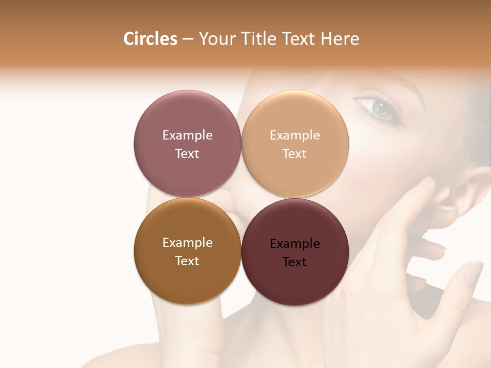 Female Cute White Background PowerPoint Template