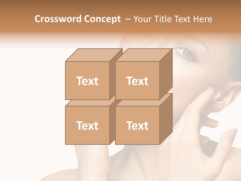 Female Cute White Background PowerPoint Template