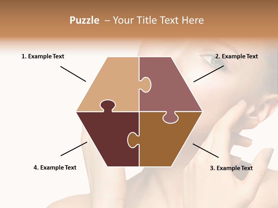 Female Cute White Background PowerPoint Template