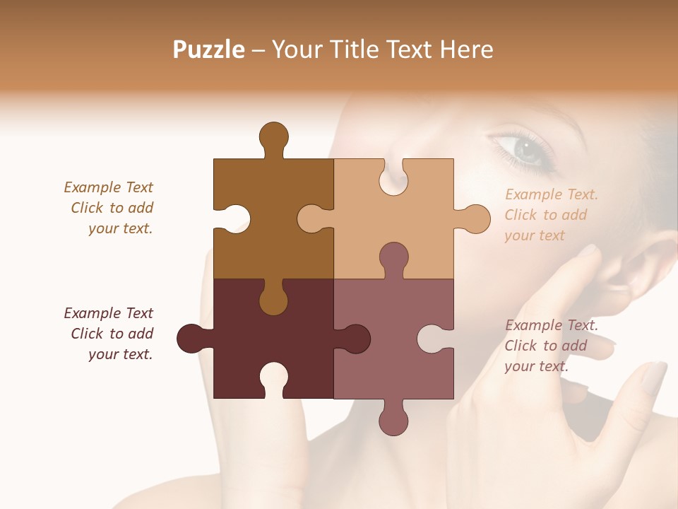 Female Cute White Background PowerPoint Template