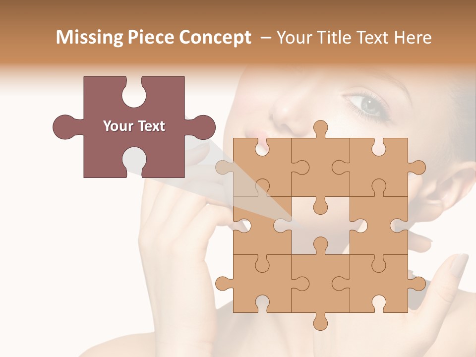 Female Cute White Background PowerPoint Template