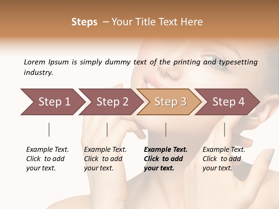 Female Cute White Background PowerPoint Template