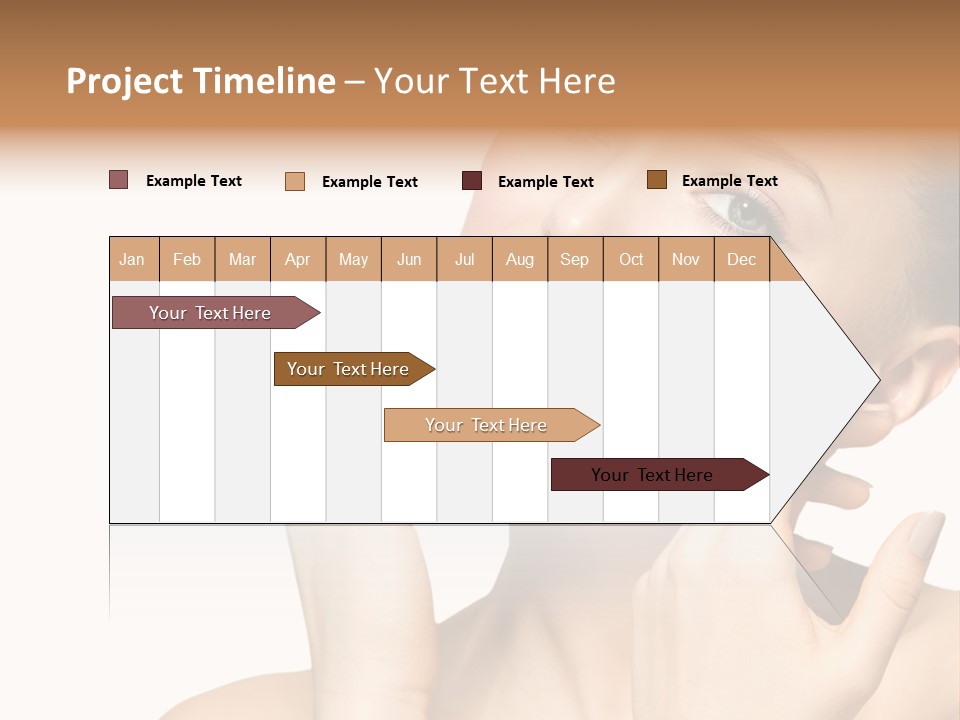 Female Cute White Background PowerPoint Template