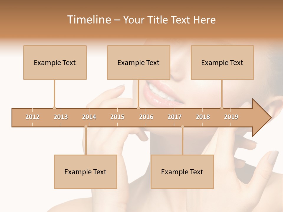 Female Cute White Background PowerPoint Template