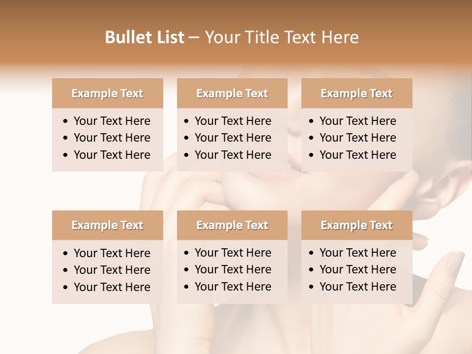 Female Cute White Background PowerPoint Template