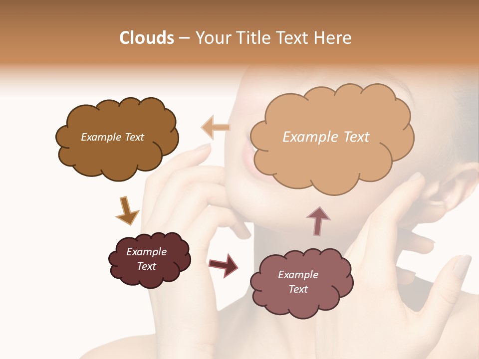 Female Cute White Background PowerPoint Template