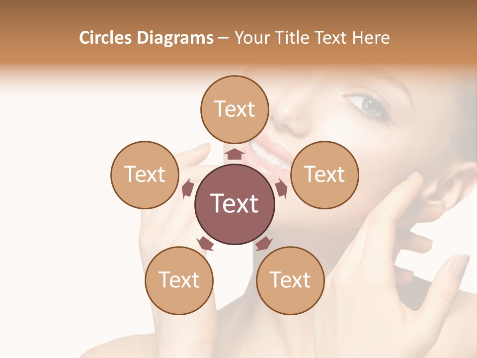 Female Cute White Background PowerPoint Template