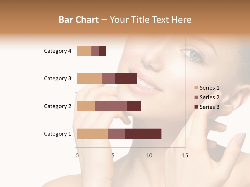 Female Cute White Background PowerPoint Template